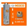 NIKO UNI 1-KANALO 11m Ø160 kaminas