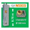 NIKO UNI 1-KANALO SU VENTILIACIJA 8.75m Ø160 kaminas