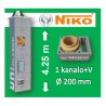 NIKO UNI 1-KANALO SU VENTILIACIJA 4.25m Ø200 kaminas