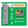 NIKO UNI 1-KANALO SU VENTILIACIJA 6.5m Ø200 kaminas