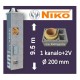 NIKO UNI 1-KANALO SU 2 VENT. 9.5m Ø200 kaminas