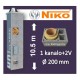 NIKO UNI 1-KANALO SU 2 VENT. 10.5m Ø200 kaminas